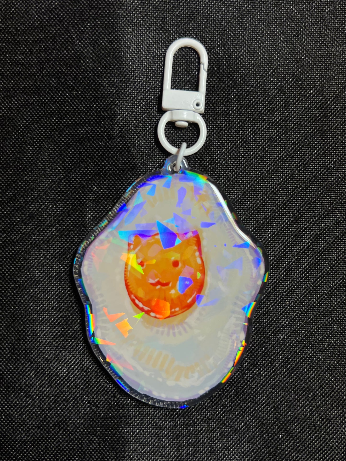 Egg Cat Keychain
