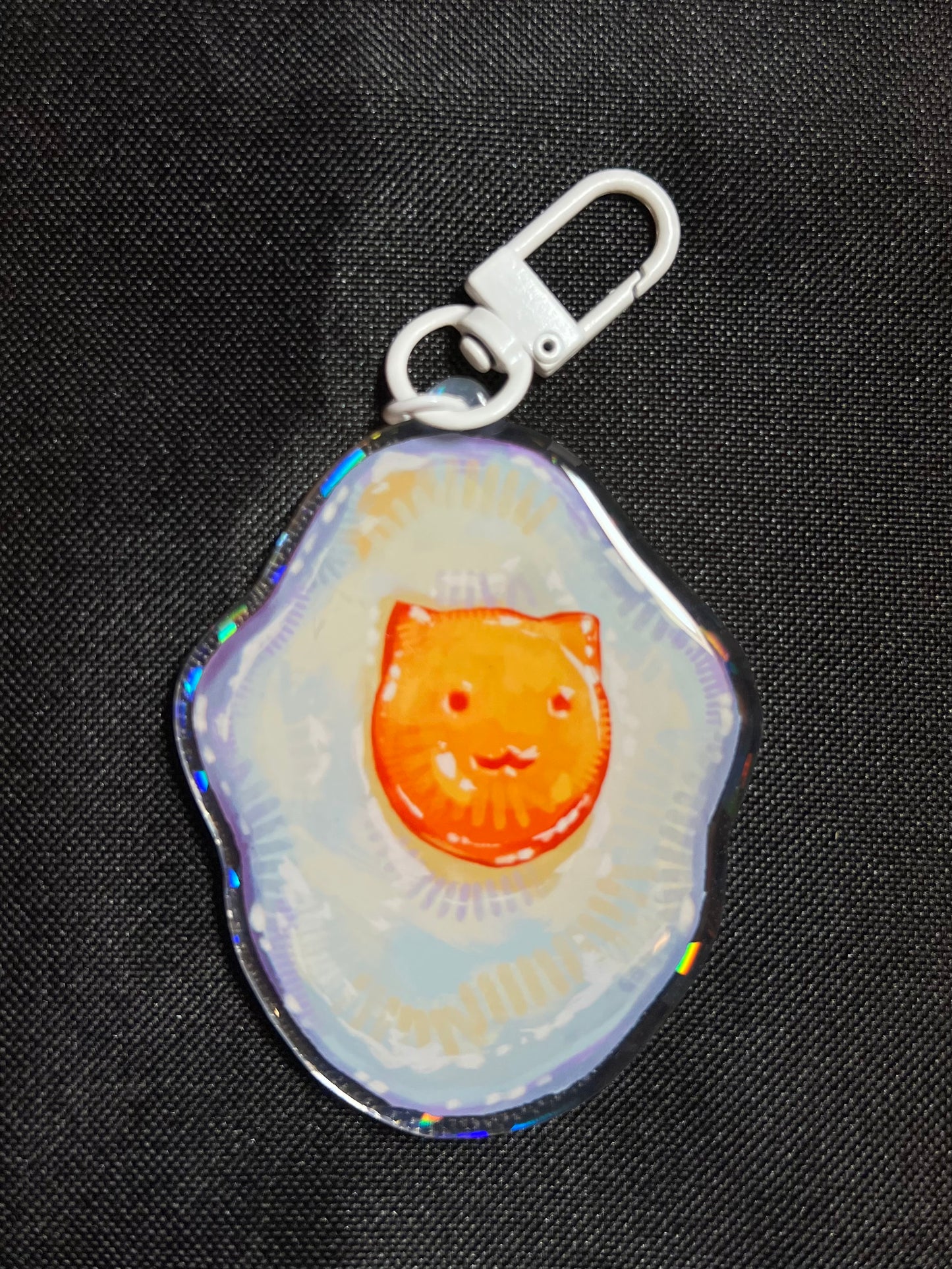 Egg Cat Keychain