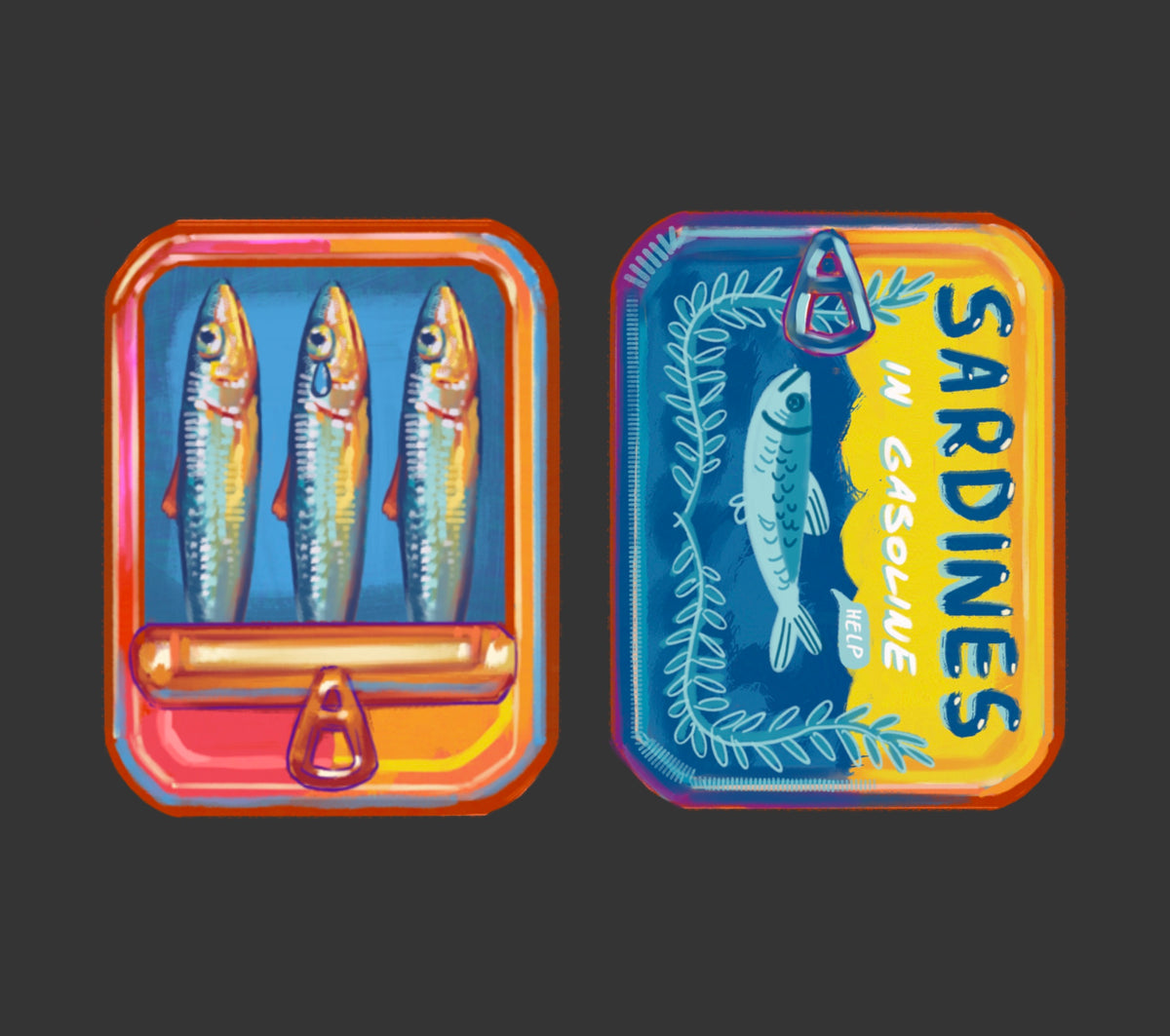 Sardines Shaker Keychain