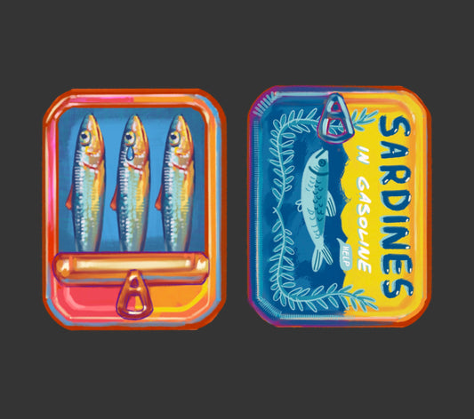 Sardines Shaker Keychain